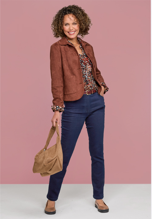 Tailored Suedette Jacket - LR117